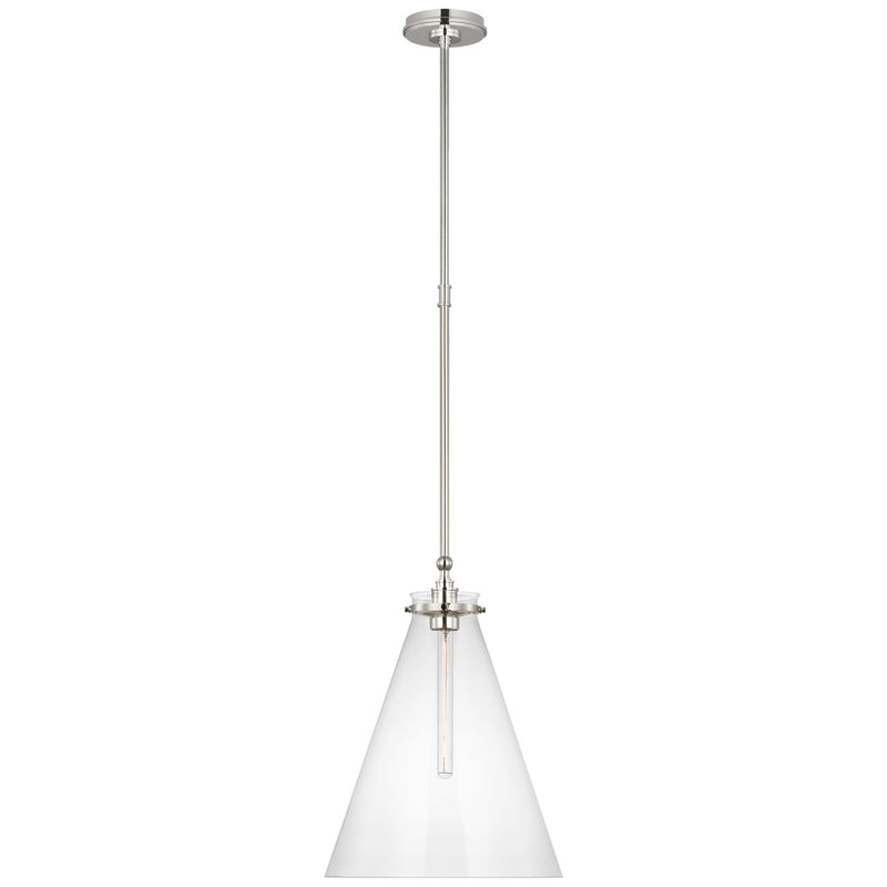 Visual Comfort Signature CHC 5532PN-CG LED Pendant, Polished Nickel
