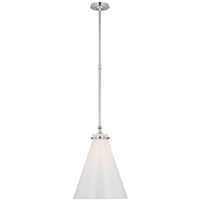 Visual Comfort Signature CHC 5532PN-WG LED Pendant, Polished Nickel