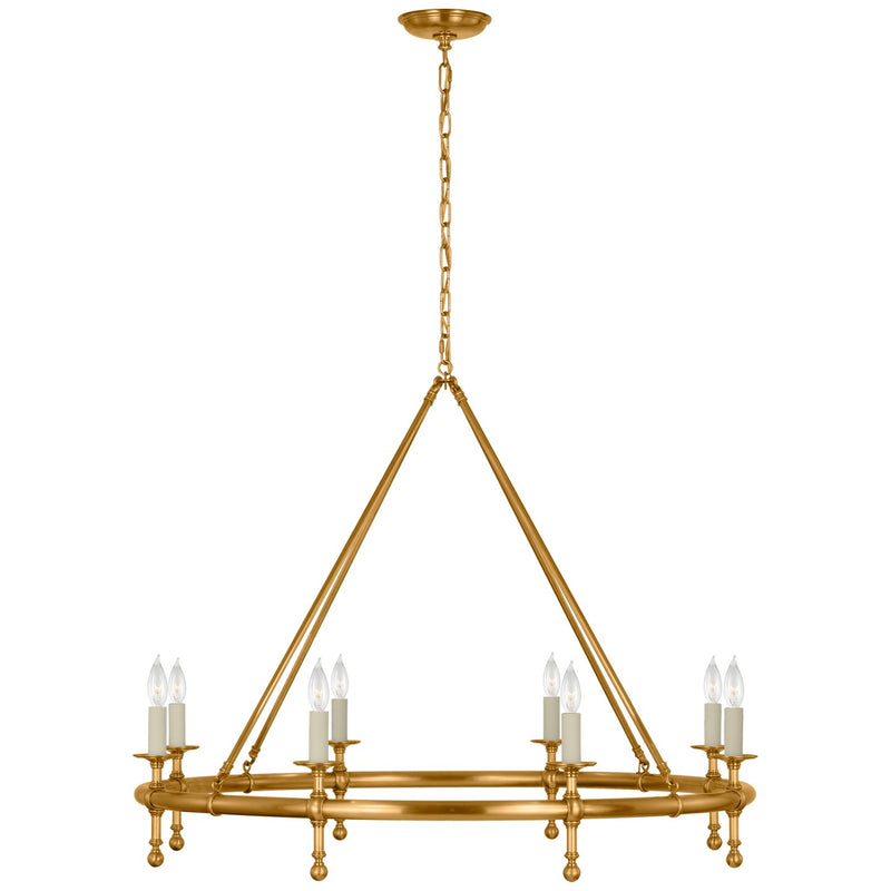 Visual Comfort Signature CHC 5819AB LED Chandelier, Antique-Burnished Brass