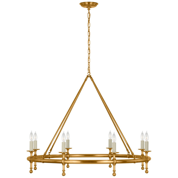 Visual Comfort Signature CHC 5819AB LED Chandelier, Antique-Burnished Brass