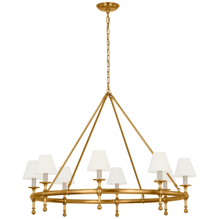 Visual Comfort Signature CHC 5819AB-L LED Chandelier, Antique-Burnished Brass