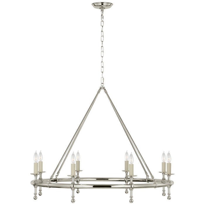 Visual Comfort Signature CHC 5819PN LED Chandelier, Polished Nickel