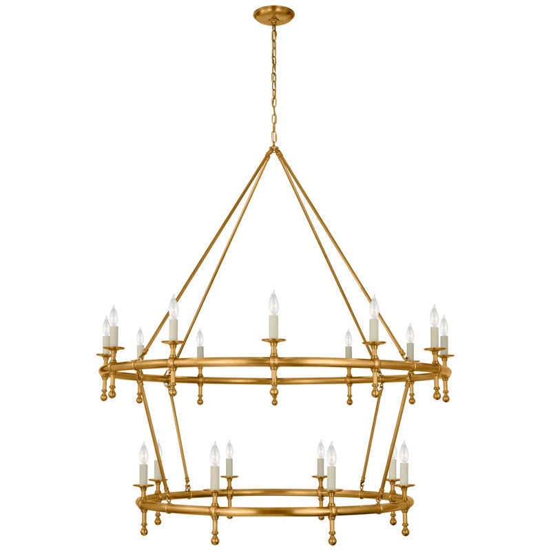 Visual Comfort Signature CHC 5825AB LED Chandelier, Antique-Burnished Brass