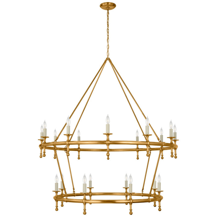 Visual Comfort Signature CHC 5825AB LED Chandelier, Antique-Burnished Brass