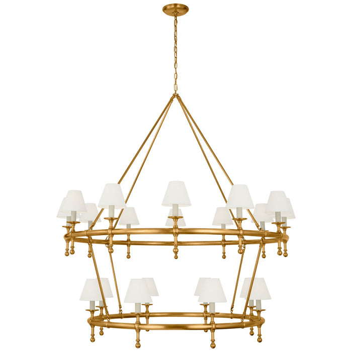 Visual Comfort Signature CHC 5825AB-L LED Chandelier, Antique-Burnished Brass