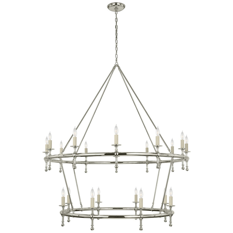 Visual Comfort Signature CHC 5825PN LED Chandelier, Polished Nickel