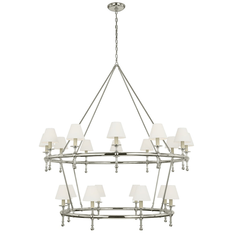 Visual Comfort Signature CHC 5825PN-L LED Chandelier, Polished Nickel