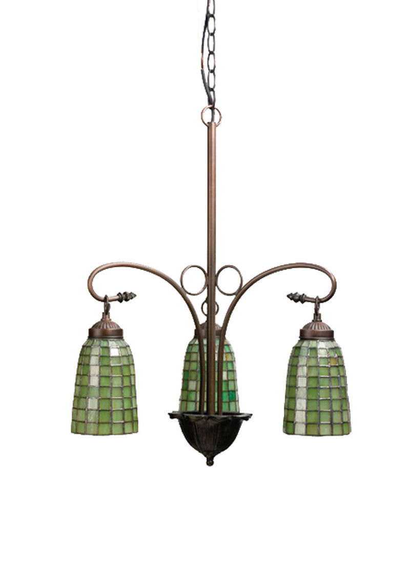 Meyda Tiffany 74054 Three Light Chandelier, Antique