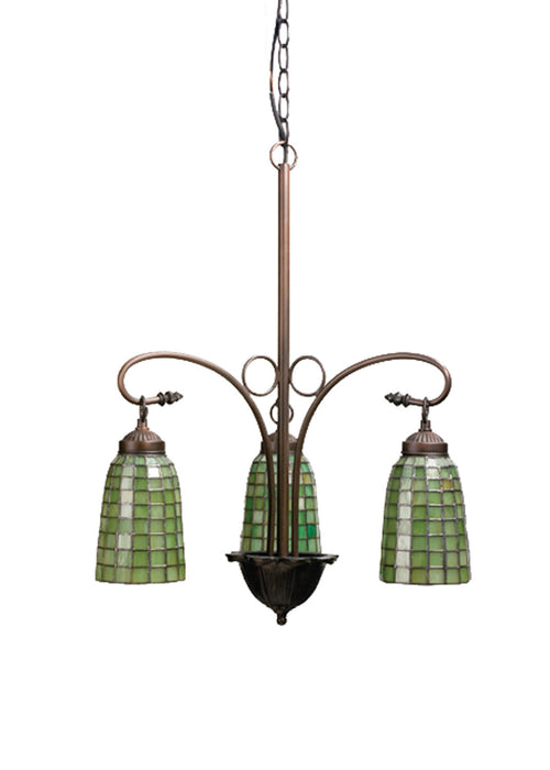 Meyda Tiffany 74054 Three Light Chandelier, Antique