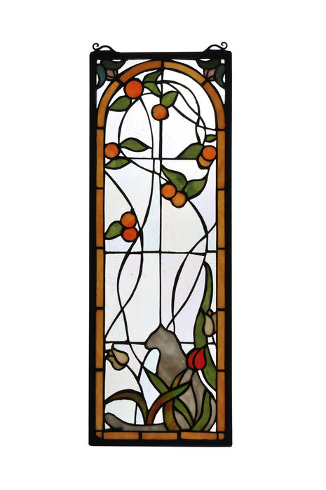 Meyda Tiffany 67117 Window, Zasdyi Grey Orange Flame Ha