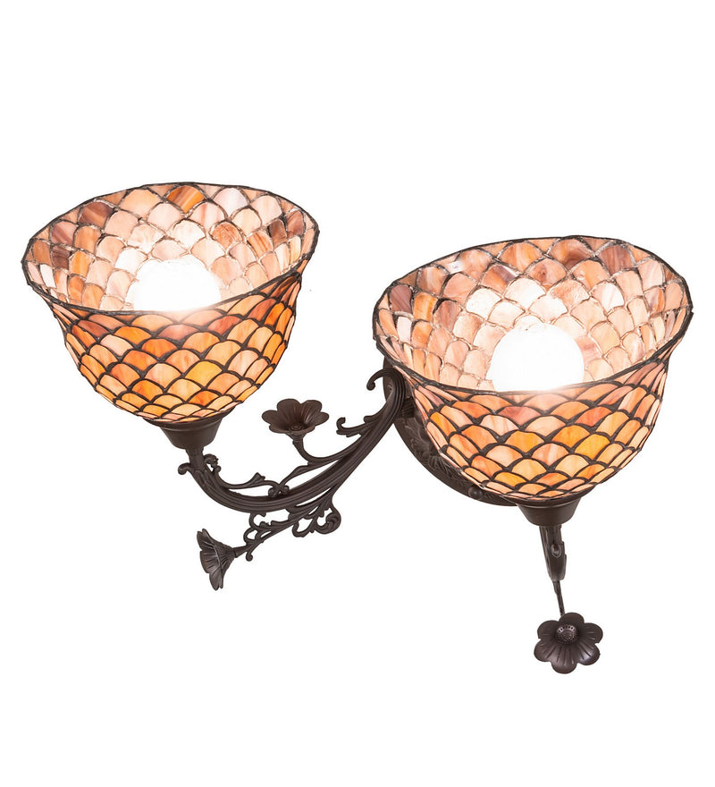 Meyda Tiffany 67383 Two Light Wall Sconce, Antique