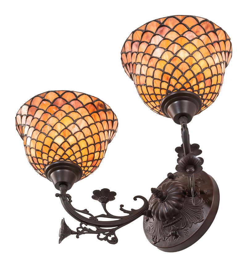 Meyda Tiffany 67383 Two Light Wall Sconce, Antique