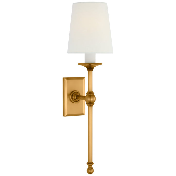 Visual Comfort Signature CHD 2818AB-L LED Wall Sconce, Antique-Burnished Brass