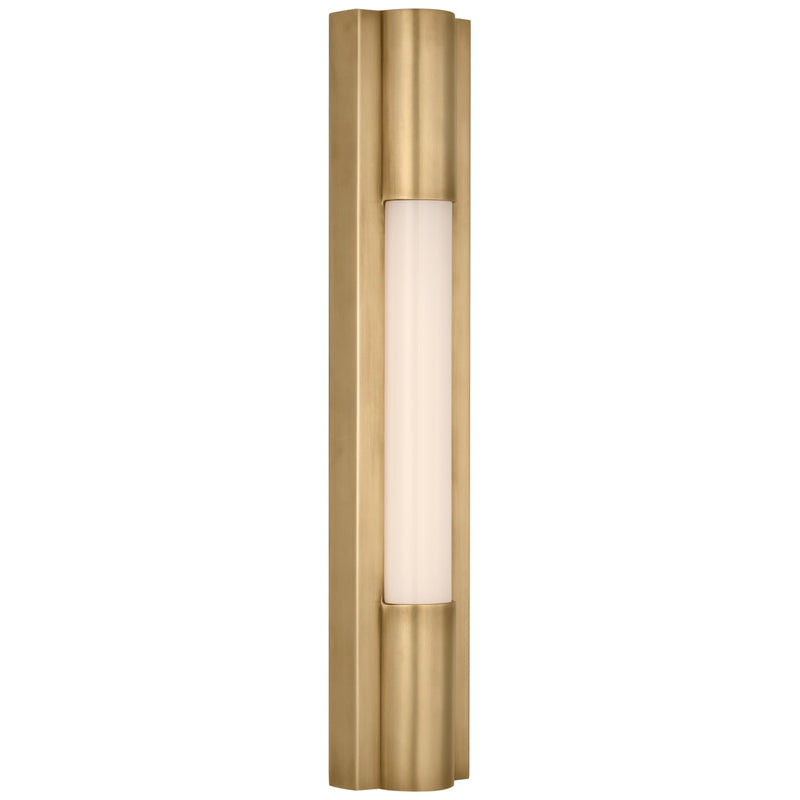 Visual Comfort Signature IKF 2100HAB-WG LED Bath Light, Hand-Rubbed Antique Brass