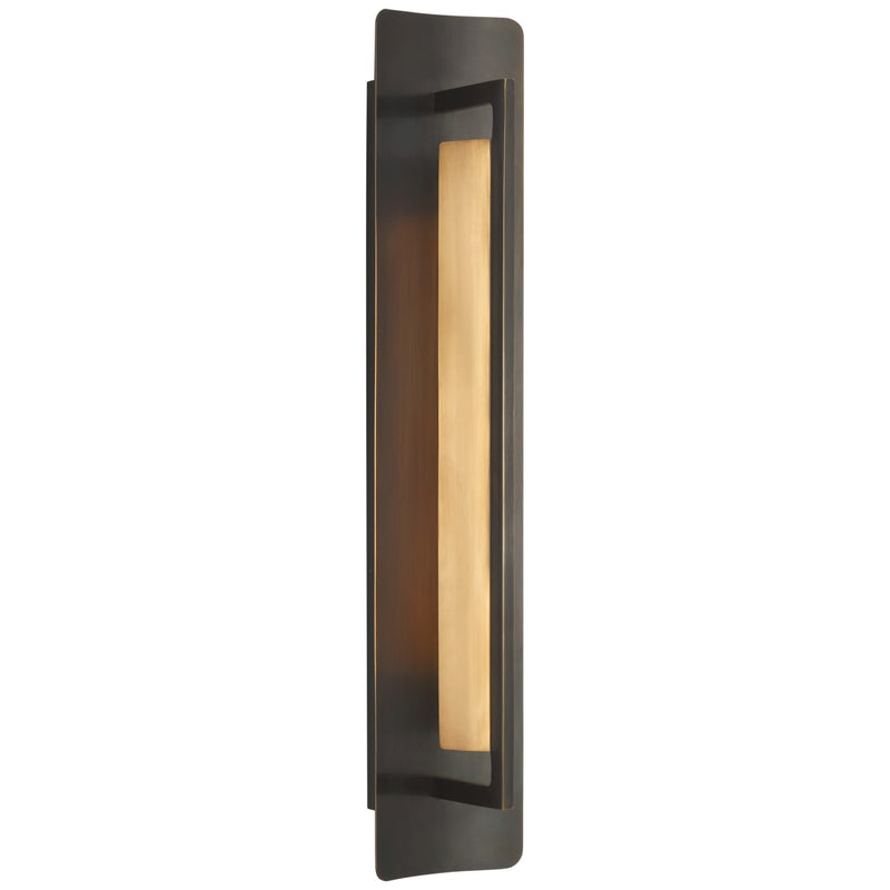 Visual Comfort Signature IKF 2140BZ/HAB LED Wall Sconce, Bronze and Hand-Rubbed Antique Brass