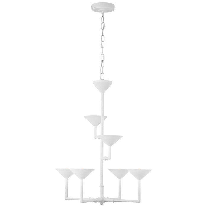 Visual Comfort Signature JN 5170PW LED Chandelier, Plaster White