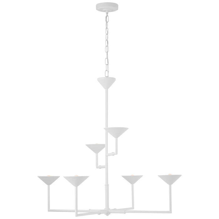 Visual Comfort Signature JN 5172PW LED Chandelier, Plaster White