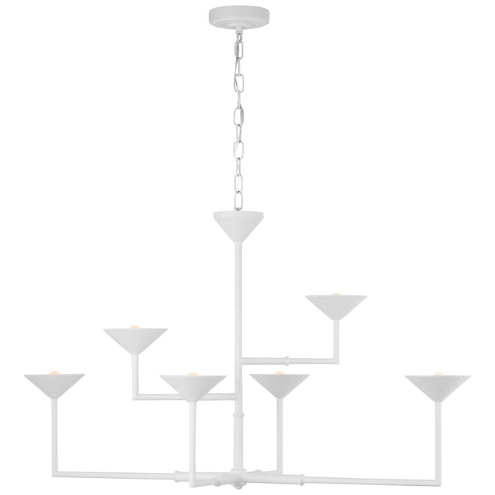 Visual Comfort Signature JN 5174PW LED Chandelier, Plaster White