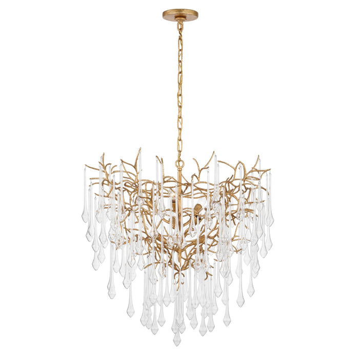 Visual Comfort Signature JN 5220GI-CG LED Chandelier, Gilded Iron