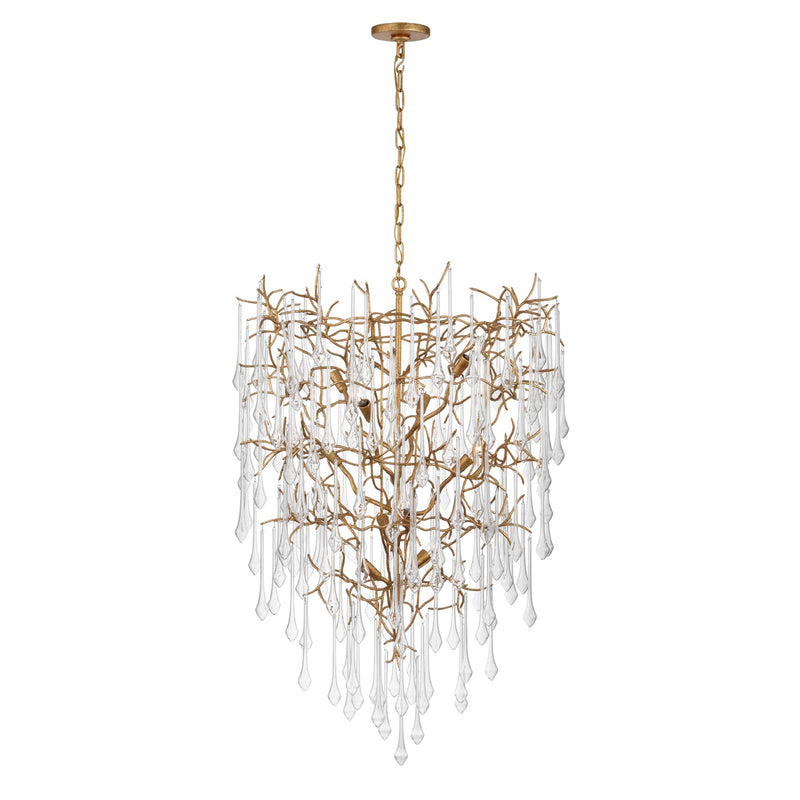 Visual Comfort Signature JN 5222GI-CG LED Chandelier, Gilded Iron
