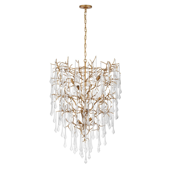 Visual Comfort Signature JN 5222GI-CG LED Chandelier, Gilded Iron