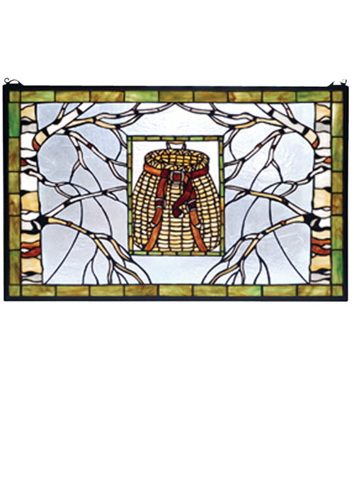 Meyda Tiffany 69502 Window, Vasdy Ca Beige Grey Amber