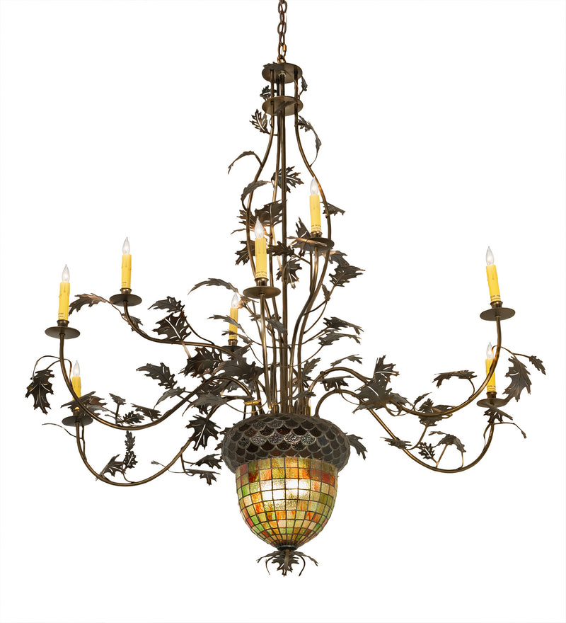 Meyda Tiffany 69619 11 Light Chandelier, Antique Copper