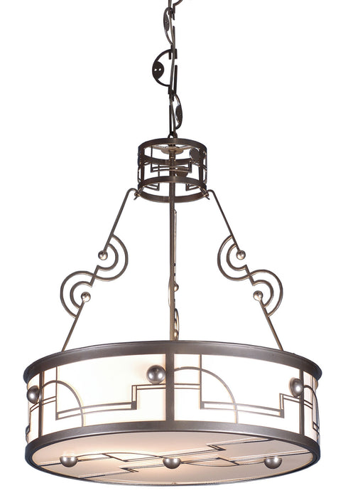 Meyda Tiffany 70647 Four Light Inverted Pendant, Nickel