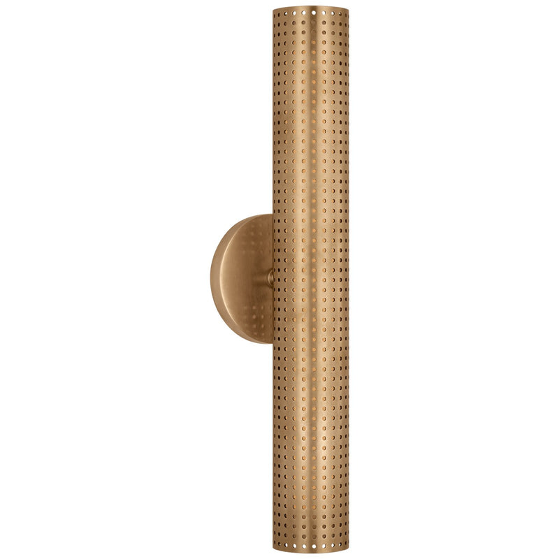 Visual Comfort Signature KW 2065AB-WG LED Wall Sconce, Antique Burnished Brass