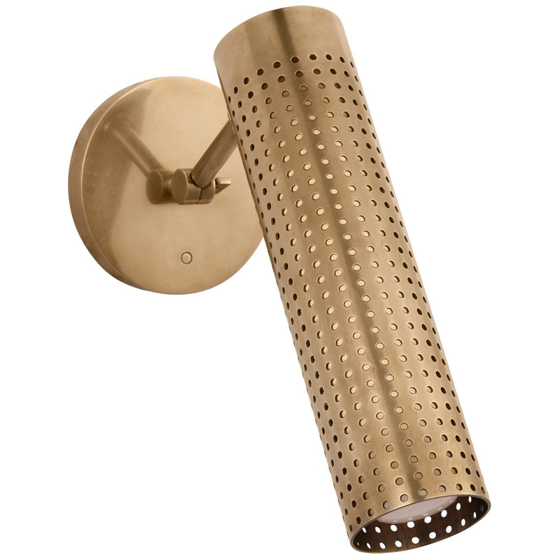Visual Comfort Signature KW 2067AB-WG LED Wall Sconce, Antique-Burnished Brass