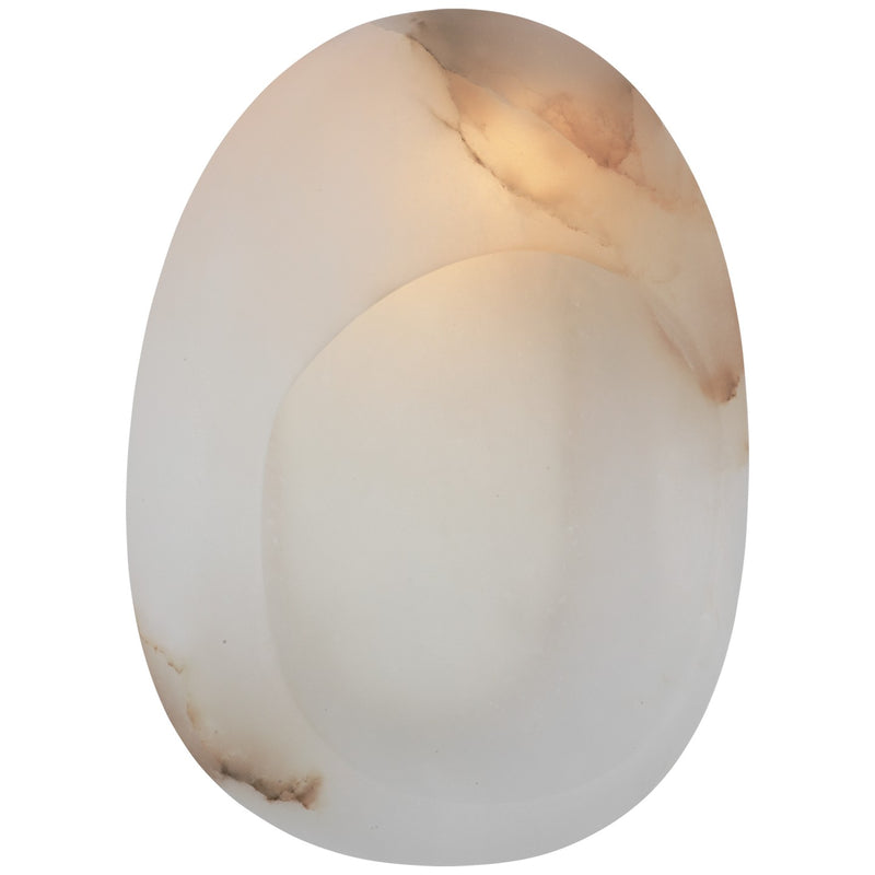 Visual Comfort Signature KW 2910ALB/PN LED Wall Sconce, Alabaster and Polished Nickel