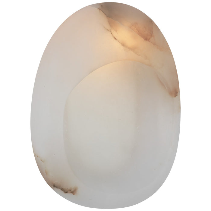 Visual Comfort Signature KW 2910ALB/PN LED Wall Sconce, Alabaster and Polished Nickel