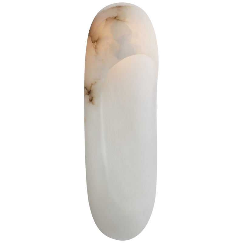 Visual Comfort Signature KW 2911ALB/PN LED Wall Sconce, Alabaster and Polished Nickel