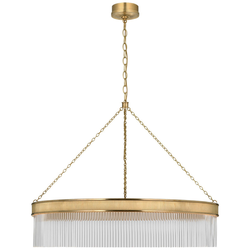 Visual Comfort Signature MF 5175SB-CG LED Chandelier, Soft Brass