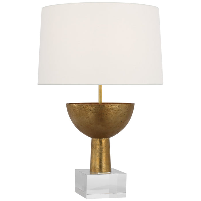 Visual Comfort Signature RB 3041MBR-L LED Table Lamp, Museum Brass