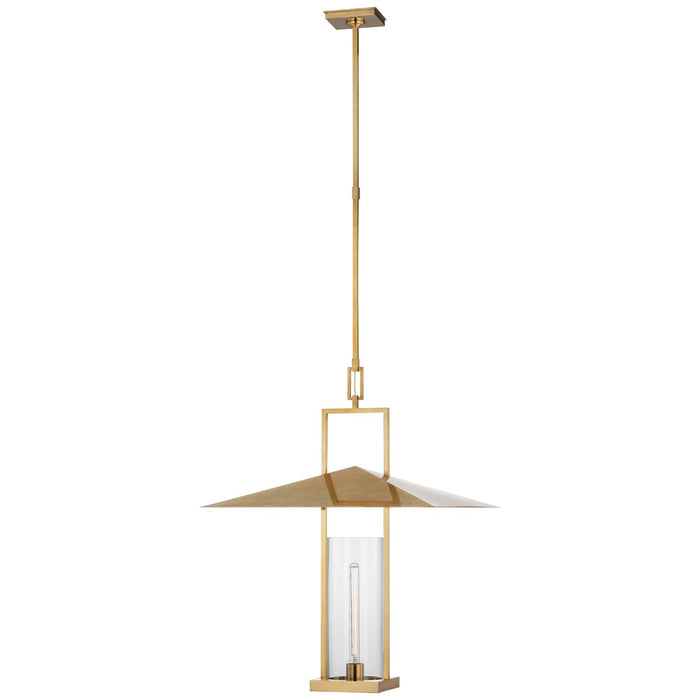 Visual Comfort Signature RB 5053AB-CG LED Lantern, Antique Burnished Brass