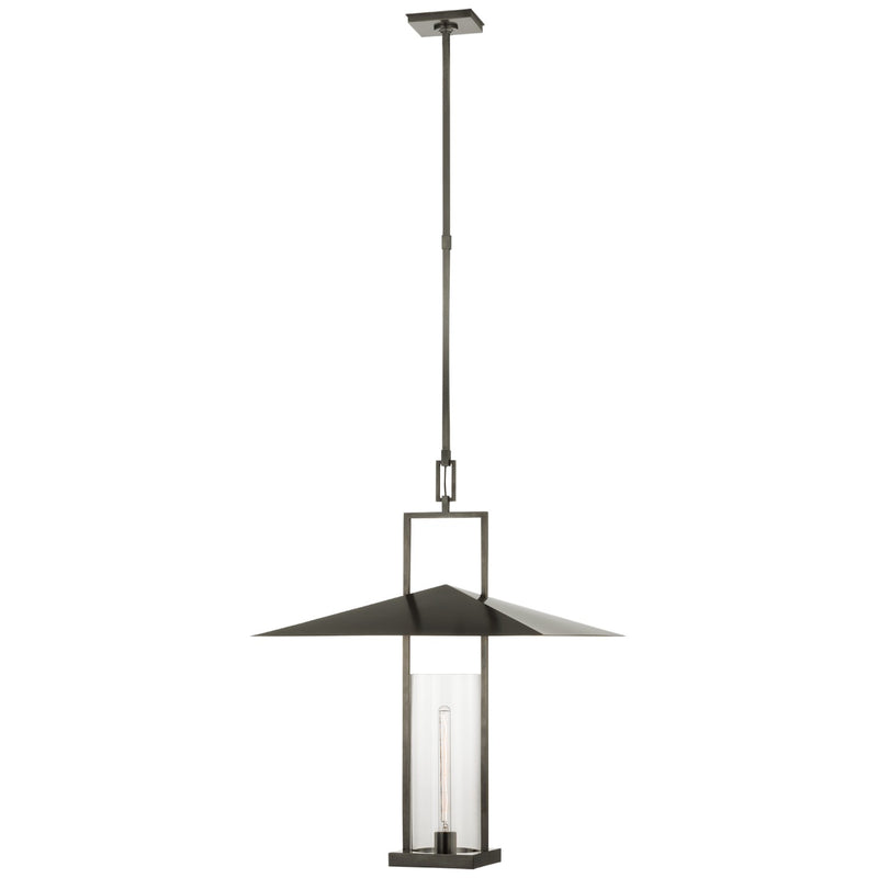 Visual Comfort Signature RB 5053BZ/AB-CG LED Lantern, Bronze and Antique-Burnished Brass