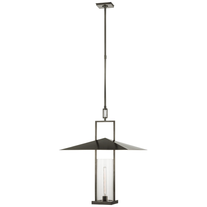 Visual Comfort Signature RB 5053BZ/AB-CG LED Lantern, Bronze and Antique-Burnished Brass