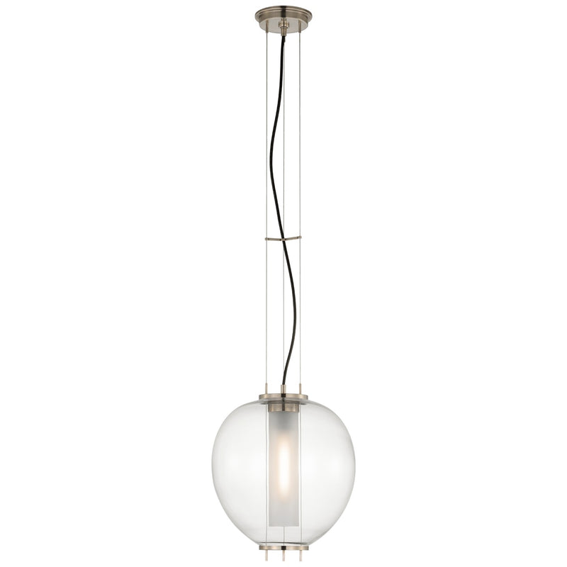 Visual Comfort Signature RB 5097AN-CG LED Lantern, Antique Nickel