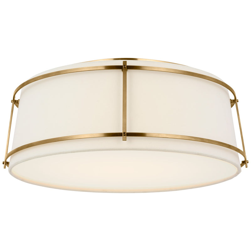 Visual Comfort Signature S 4687HAB-L/FA LED Flush Mount, Hand-Rubbed Antique Brass