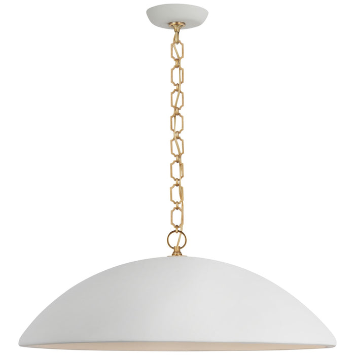 Visual Comfort Signature SK 5355WHT One Light Pendant, Matte White
