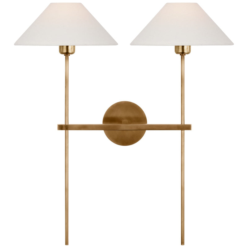 Visual Comfort Signature SP 2026HAB-L LED Wall Sconce, Hand-Rubbed Antique Brass