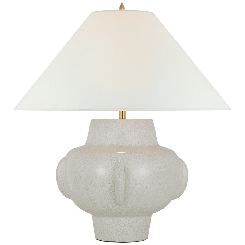 Visual Comfort Signature TOB 3625WTC-L2 LED Table Lamp, White Crackle