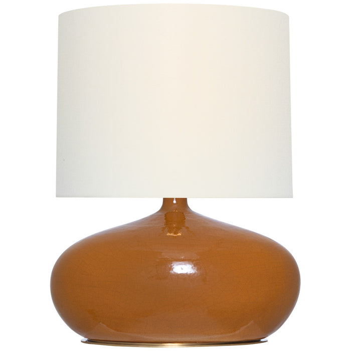 Visual Comfort Signature TOB 3691CSA-L LED Table Lamp, Crackled Sienna