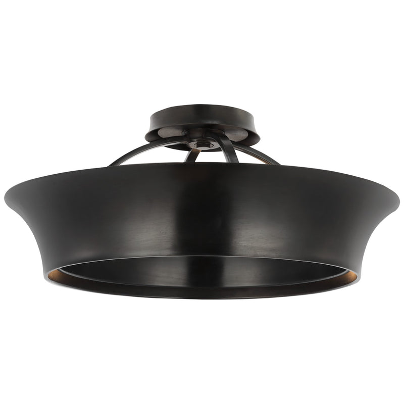 Visual Comfort Signature TOB 4521AI LED Semi-Flush Mount, Aged Iron