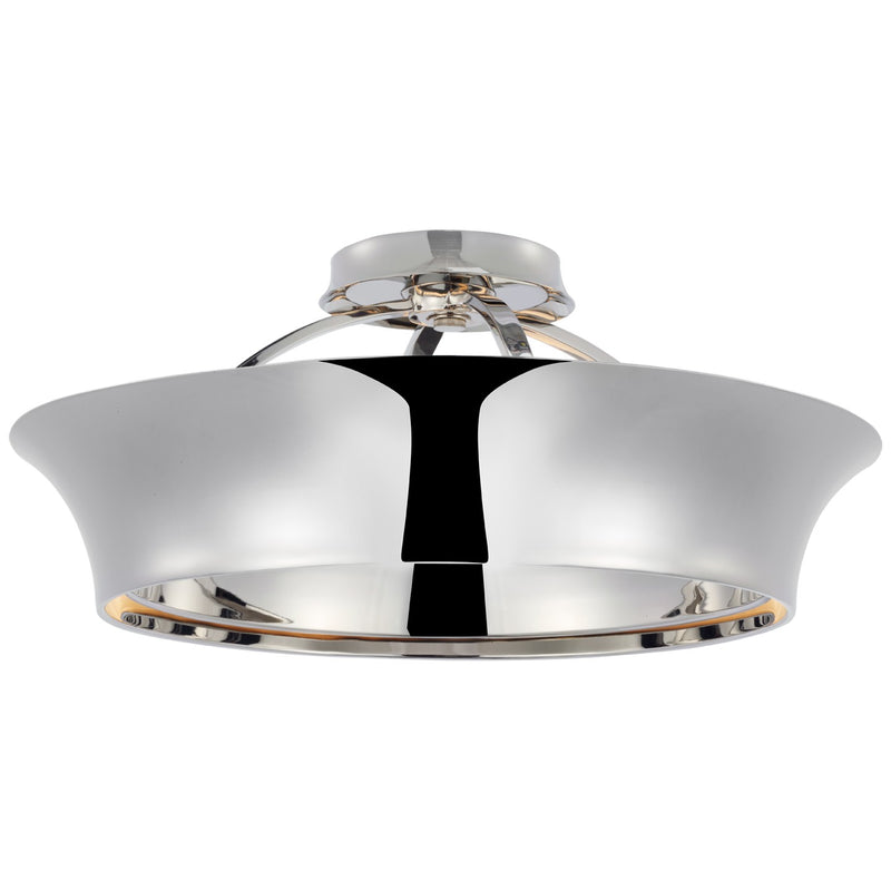 Visual Comfort Signature TOB 4521PN LED Semi-Flush Mount, Polished Nickel