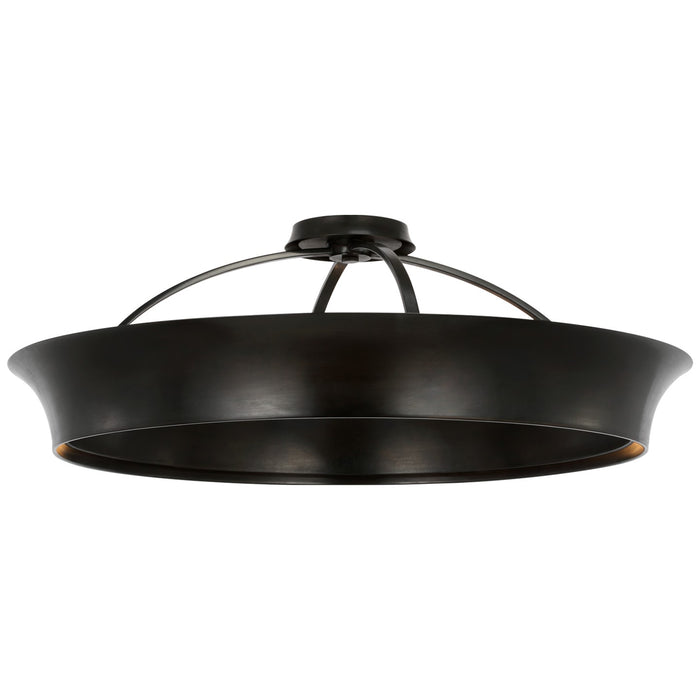 Visual Comfort Signature TOB 4522AI LED Flush Mount, Aged Iron