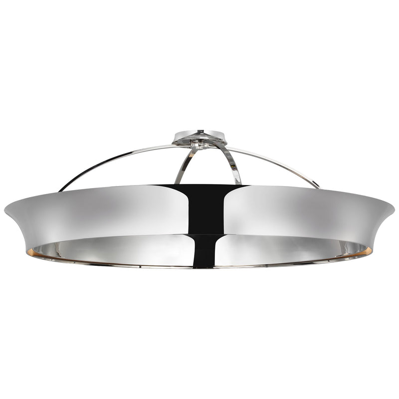 Visual Comfort Signature TOB 4523PN LED Flush Mount, Polished Nickel