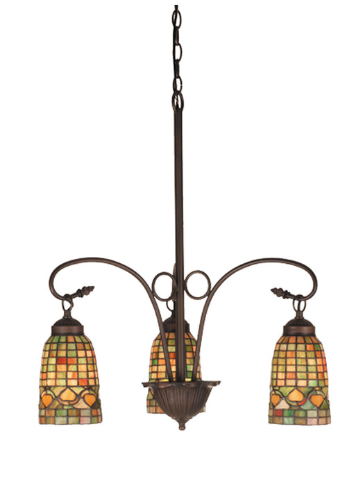 Meyda Tiffany 73983 Three Light Chandelier, Antique