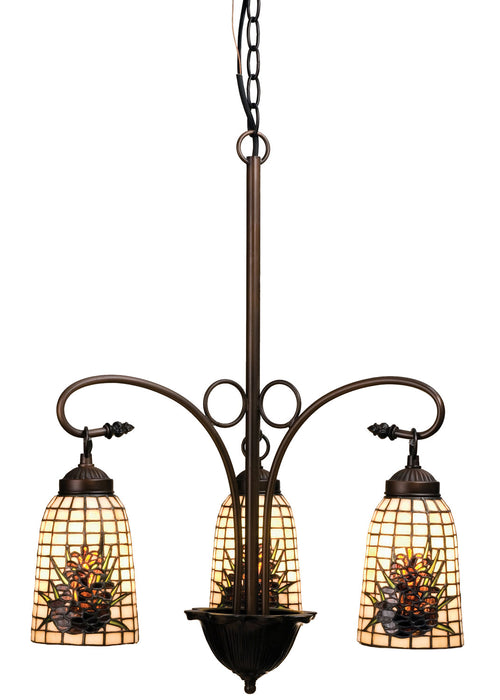 Meyda Tiffany 73989 Three Light Chandelier, Antique